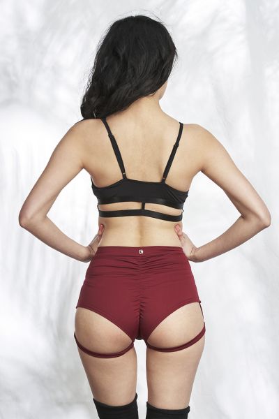 Lure You High Waist Garter Shorts - Lunalae